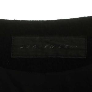 JURGEN LEHL ノーカラージャケット ウール リネン M ブラック 黒