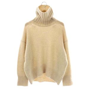 GALERIE VIE ファインウール タートルネックプルオーバー ニット セーター 長袖 S ライトベージュ