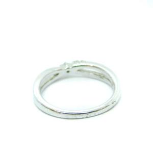 4℃ クロスライン リング 指輪 ストーン SILVER 7号 シルバー色