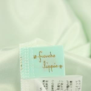 franche lippée プリーツスカート ねこ うさぎ ロング フレア 総柄 M 緑 グリーン