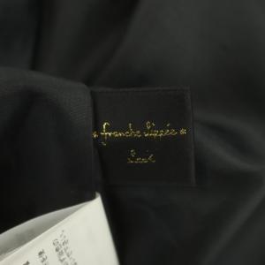 franche lippée black スカラップ ノースリーブ ワンピース ロング ギャザー M 黒 ブラック