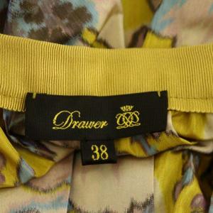 Drawer 22AW ポリエステルシルクプリントスカート 38 マスタード