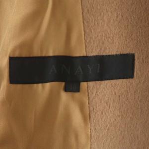 ANAYI アンゴラ ショートコート アウター スタンドカラー 36 キャメル