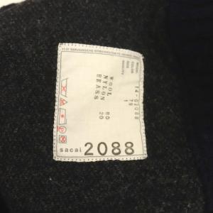 sacai フリンジ ボールチェーン ニット セーター プルオーバー 長袖 1 紺 ネイビー グレー