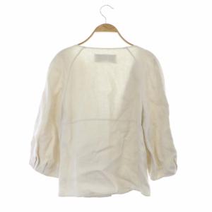 ADORE リネン ジャケット 七分袖 36 ホワイトベージュ