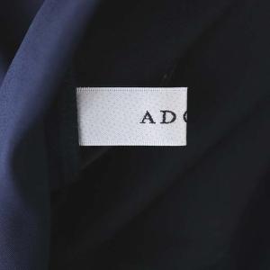 ADORE 22AW ドライポンチビックタックカットソースカート フレアスカート ロング サテン 切替 36 紺 ネイビー