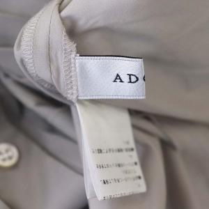 ADORE 21SS ソフトタイプライターワンピース シャツワンピース ロング 半袖 前開き プリーツ切替 34 グレージュ