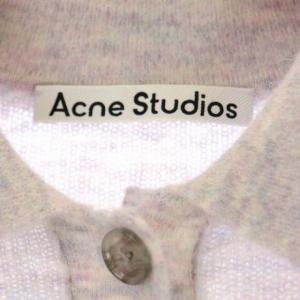 Acne Studios ポロニット セーター 長袖 ショート丈 プルオーバー XS パープルミックス