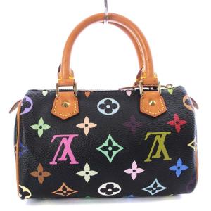 LOUIS VUITTON M92644 モノグラム マルチカラー ミニスピーディ ボストンバッグ 黒