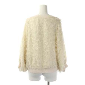 Grace Class 21AW カットフリンジジャガードトップス カットソー プルオーバー 七分袖 36 ライトベージュ