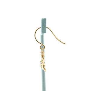 4℃ ピアス 花モチーフ K10 イエローゴールド