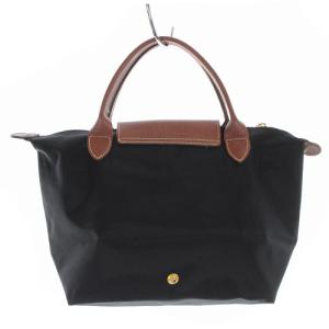 Longchamp ルプリアージュ トートバッグ ハンドバッグ ロゴ 黒 ブラック 茶色 ブラウン