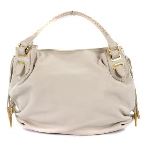 BALLY VIVI ハンドバッグ レザー ライトグレー