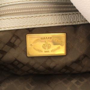 BALLY VIVI ハンドバッグ レザー ライトグレー