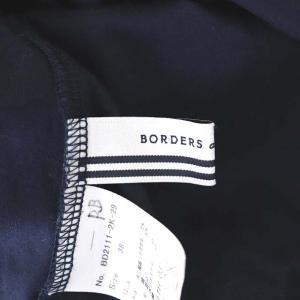 BORDERS at BALCONY RUFFLED MAXI DRESS ワンピース ロング 半袖 ギャザー フレア 38 ネイビー