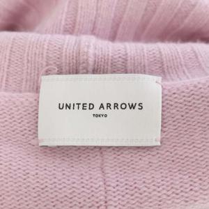 UNITED ARROWS バイアスタートルネックニット セーター 長袖 プルオーバー ピンクパープル