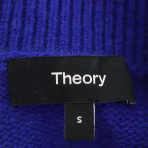 Theory CASHMERE SOLID CREWニット セーター 長袖 クルーネック プルオーバー カシミヤ S 青 ブルー