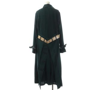 Ameri VINTAGE BACK PLEATS LAYERED COAT レイヤードコート アウター ロング バックプリーツ 総裏地 F 緑 グリーン