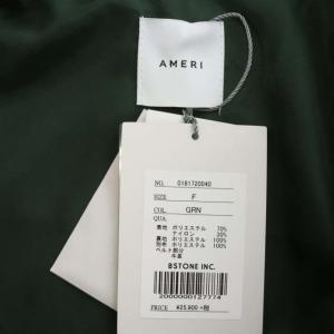Ameri VINTAGE BACK PLEATS LAYERED COAT レイヤードコート アウター ロング バックプリーツ 総裏地 F 緑 グリーン