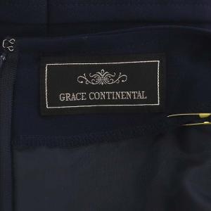 GRACE CONTINENTAL 18SS ベルト付きフレアーワンピース ロング 九分袖 36 紺 ネイビー