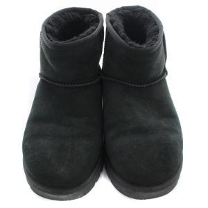UGG australia クラシック ミニ W CLASSIC MINI ムートンブーツ ショート 24cm 黒 ブラック 5854