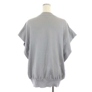 Drawer 18G 天竺 レイヤー ショートスリーブ ニット カットソー 半袖 フレンチスリーブ 2 グレー