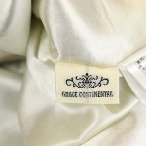 GRACE CONTINENTAL マルチ刺繍ミニスカート 台形 総柄 36 白 マルチカラー