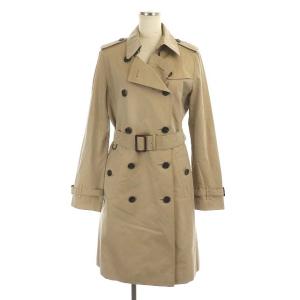 トレンチコート ダブル ロング ノバチェックライナー付き ロゴボタン ベルト 40 ベージュ