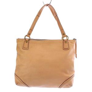 COACH ポピー レザー ウィップ ホイップ ステッチ グラム トートバッグ 茶色 ブラウン 19018