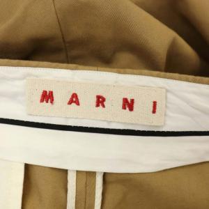 MARNI ハイウエストパンツ ワイド テーパード ビッグポケット 40 ベージュ