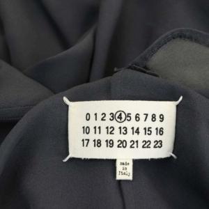 Martin Margiela 4 シルクブラウス シャツ 長袖 プルオーバー 42 チャコール