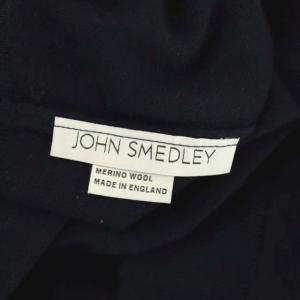 JOHN SMEDLEY ウールタートルネックニット カットソー 長袖 M 紺 ネイビー