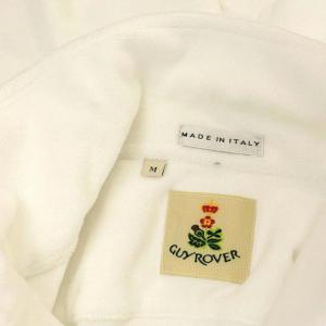 GUY ROVER 半袖パイルポロシャツ プルオーバーシャツ M 白 ホワイト