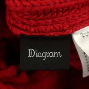 Diagram GRACE CONTINENTAL 20AW 袖フリンジ ニット セーター 長袖 ウール混 36 赤 レッド
