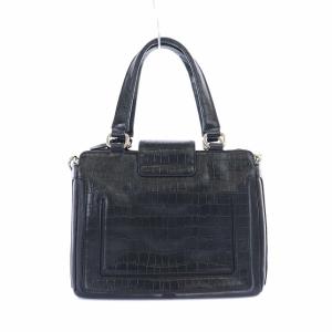 COLE HAAN ハンドバッグ ショルダーバッグ  型押し 2WAY レザー 黒 ブラック