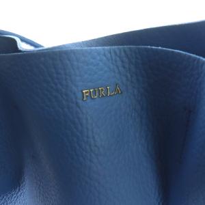 FURLA ショルダーバッグ トートバッグ 2way レザー 青 ブルー