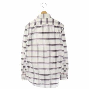 THOM BROWNE トリコロール チェック シャツ 長袖 ラウンドカラー 1 白 ホワイト マルチカラー