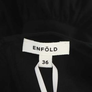 ENFOLD 22SS Washed CO バルーンスリーブドレス ワンピース 36 黒