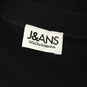 DOLCE&GABBANA J&ANS メッシュカットソー Vネック シアー プリント ブラック