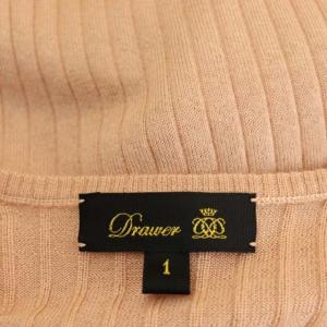 Drawer 18G カシミヤシルククルーネックニット セーター 長袖 薄手 1 ピンクベージュ