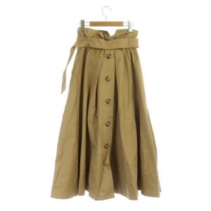 Ameri VINTAGE TRENCH LIKE SKIRT スカート フレア ロング ベルト付き ベージュ