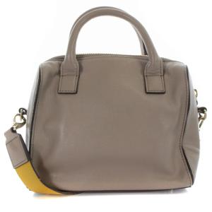 ANYA HINDMARCH カーカー ショルダーバッグ ハンドバッグ 2way レザー ロゴ グレージュ