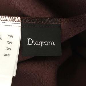 Diagram GRACE CONTINENTAL 21AW チュール刺繍トップ ブラウス プルオーバー 五分袖 36 バーガンディ