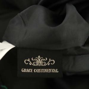 GRACE CONTINENTAL 22SS フラワーレースタイトスカート ロング スリット 36 ダークグレー ピンク 緑 グリーン