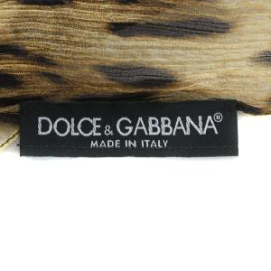 DOLCE&GABBANA ストール スター柄 レオパード柄 黒 ブラック 茶 ブラウン OH