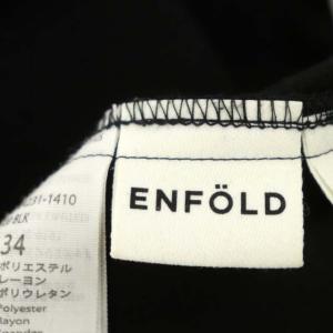 ENFOLD 21AW ダブルクロス Egg Pants パンツ スラックス イージー テーパード 34 黒 ブラック