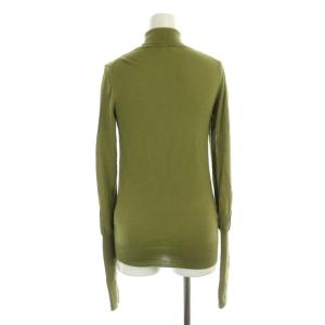 MADISONBLUE HIGH GAUGE TURTLE NECK PO ニット カットソー タートルネック 長袖 ロゴ刺繍 ウール 00 カーキ