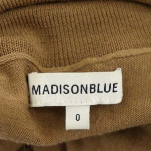 MADISONBLUE HIGH GAUGE TURTLE NECK PO ニット カットソー タートルネック 長袖 ロゴ刺繍 ウール 00 茶 ブラウン
