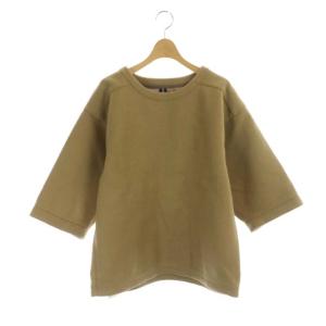 MELTON FOOTBABLL WOOL TEE プルオーバー トレーナー スウェット 七分袖 ウール混 00 ベージュ