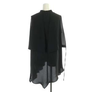 ENFOLD 22AW PEジョーゼット アシンメタックTANK TOP ブラウス 38 グレー